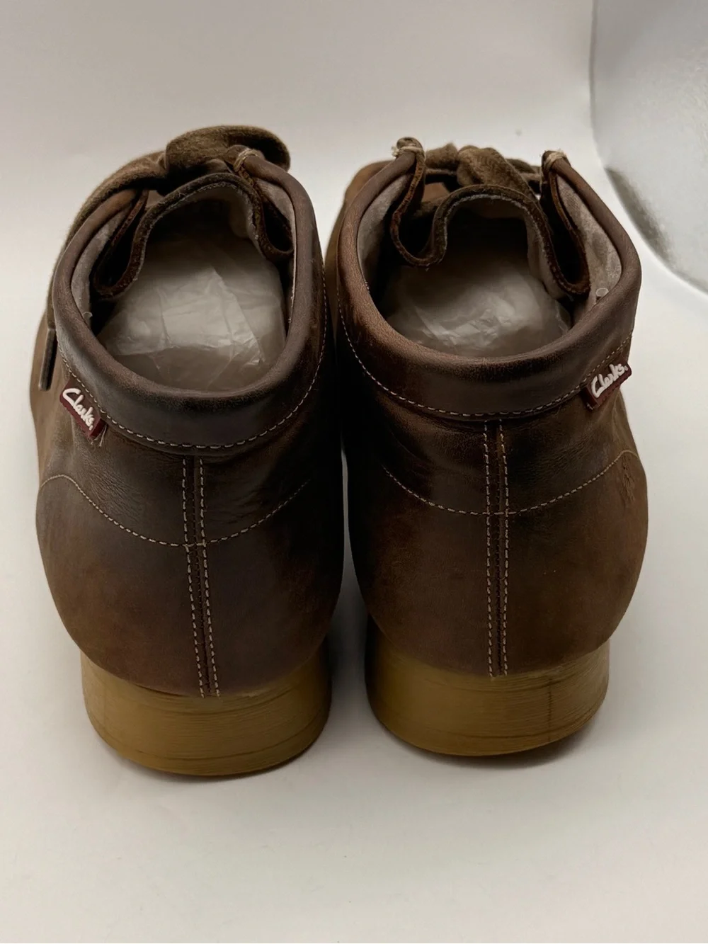 Clarks Men's Stinson Hi Beeswax Leather Chukka Wallabee Moccasins Boot sz 10